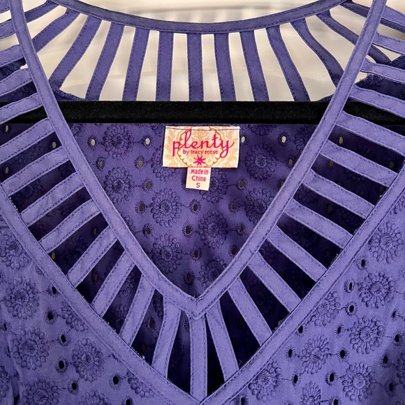 Modcloth, Plenty by Tracy Reese Navy Eyelet Dress with Belt, size S - Picture 2 of 9